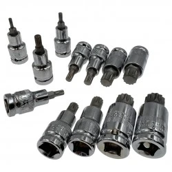 Nástrčné klíče spline M4-M20 12 dílná 1/2" sada FT01222