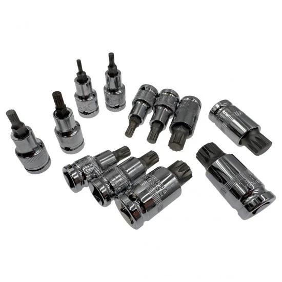 Nástrčné klíče spline M4-M20 12 dílná 1/2" sada FT01222