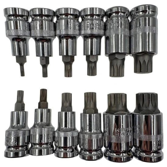 Nástrčné klíče spline M4-M20 12 dílná 1/2" sada FT01222