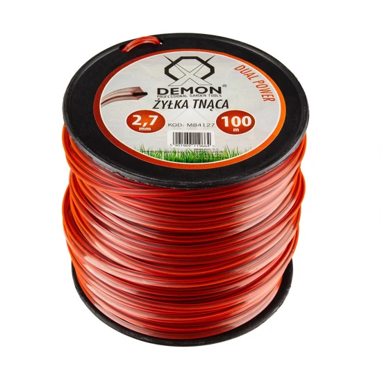 Žací struna 2.7 mm 100m čtvereční na křovinořez M84127