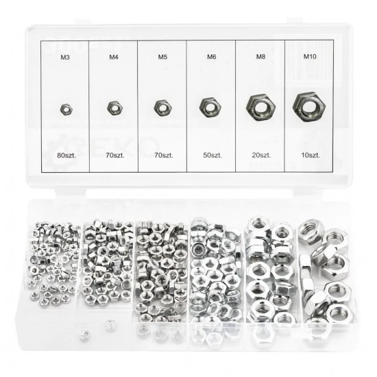 Matice nerezové M3-M10 300ks FT0300