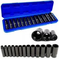 Kované nástrčné klíče 10-30 mm prodloužené 1/2" 13ks FT1387P