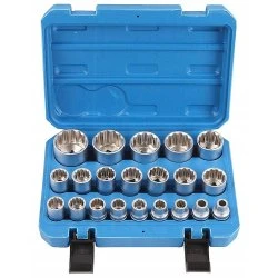 Nástrčné klíče spline 21ks 8-36 mm 1/2" FT2112