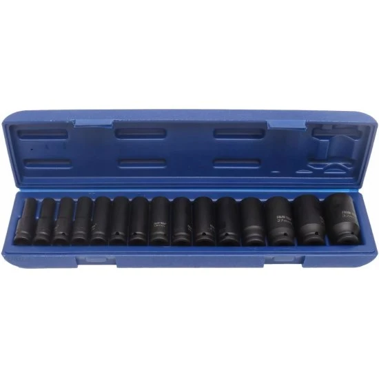 Kované nástrčné klíče 10-32 mm prodloužené 1/2" 15ks FT2215