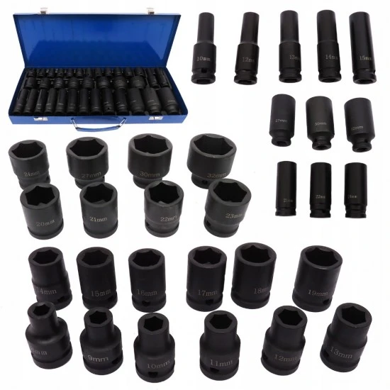Kované nástrčné klíče 8-32 mm 1/2" 35 dílné FT3512M