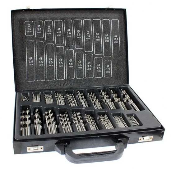 Sada vrtáků do kovu 1-10mm 170 dílná HSS FT390170B