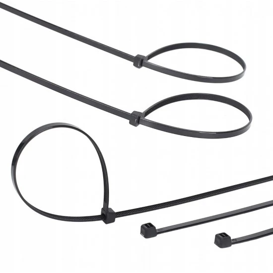 Stahovací páska 400 x 4.8 mm černá balení 100ks FT48400B