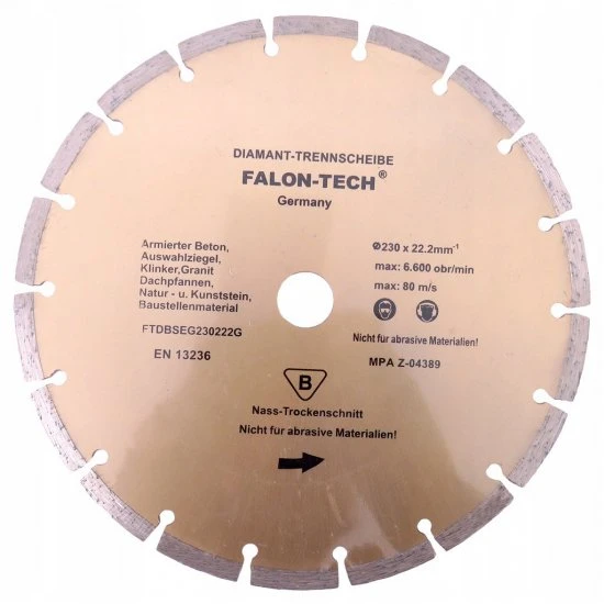 Diamantový řezný kotouč segmentový 230mm FTDBSEG230222G