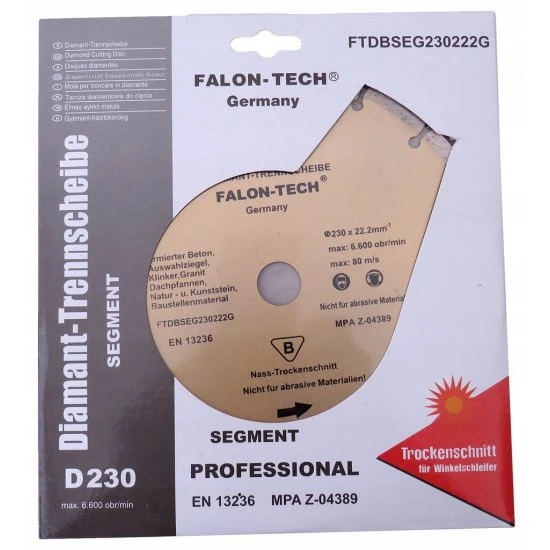 Diamantový řezný kotouč segmentový 230mm FTDBSEG230222G