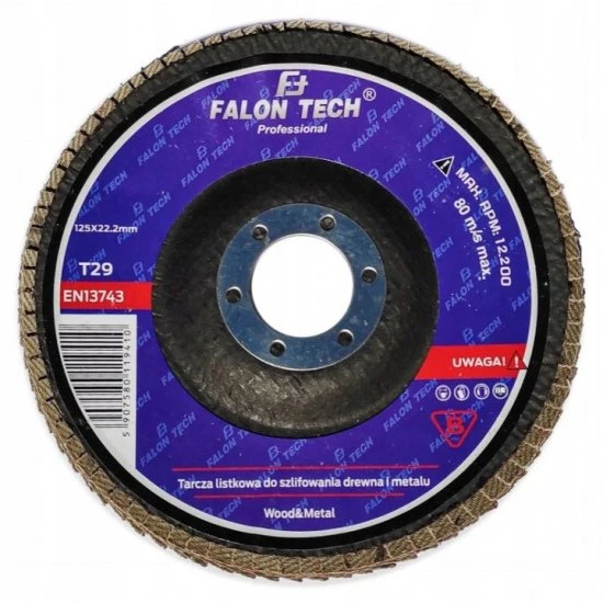 Lamelový brusný kotouč korund 125mm P60 FTGFD12560
