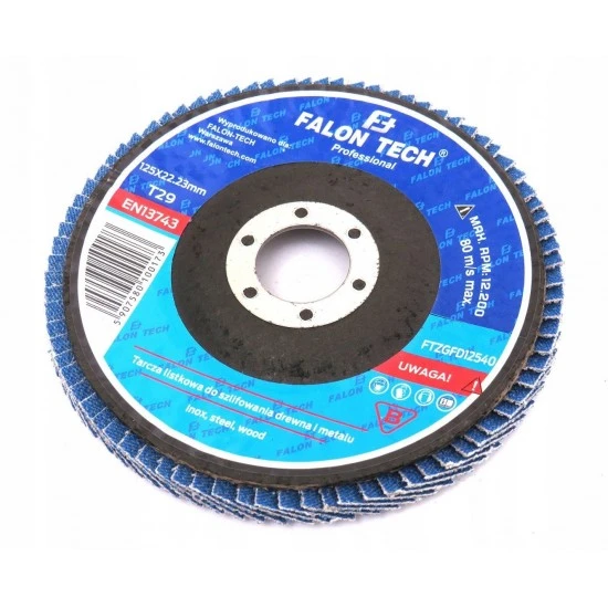 Lamelový brusný kotouč zirkonový 125mm P40 FTZGFD12540