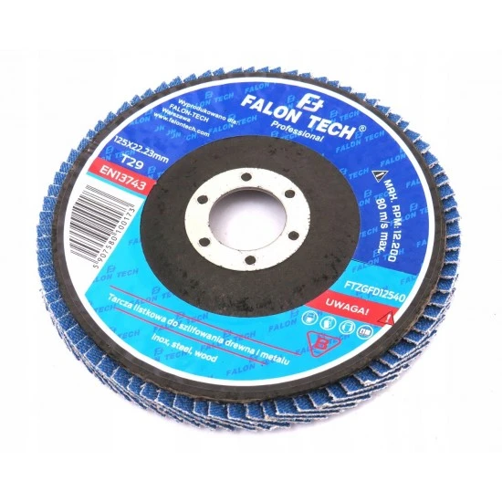 Lamelový brusný kotouč zirkonový 125mm P40 FTZGFD12540