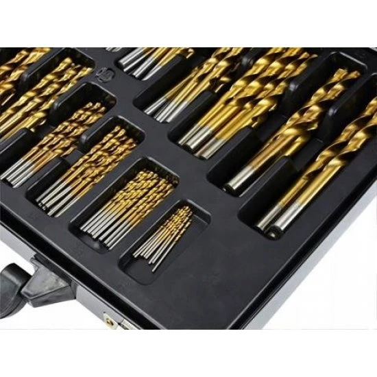 Sada vrtáků HSS do kovu 170ks 1-10mm titan FT390170T