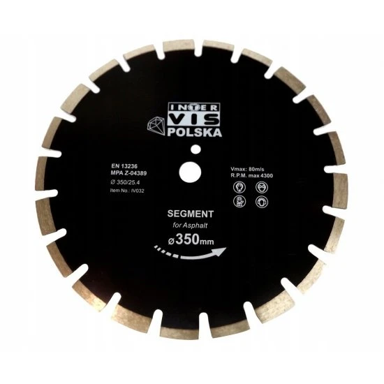 Diamantový řezný kotouč segmentový asfalt 350mm IV032