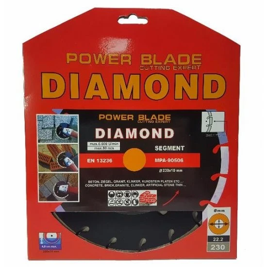 Diamantový řezný kotouč segmentový 230mm PASEG230B