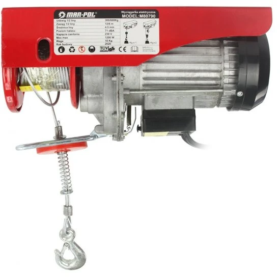 Elektrický lanový naviják 300/600kg 230V M80790