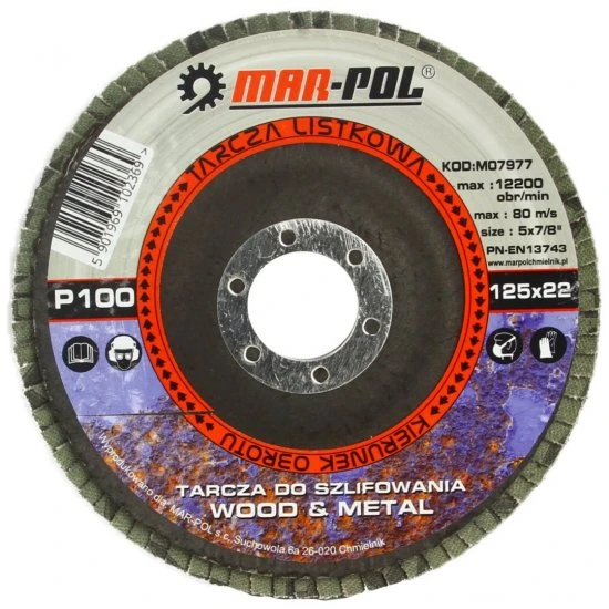 Lamelový brusný kotouč korund 125mm P100 M07977