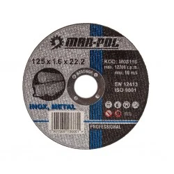 Řezný kotouč na kov 125 x 1.6 x 22.2 mm M08116