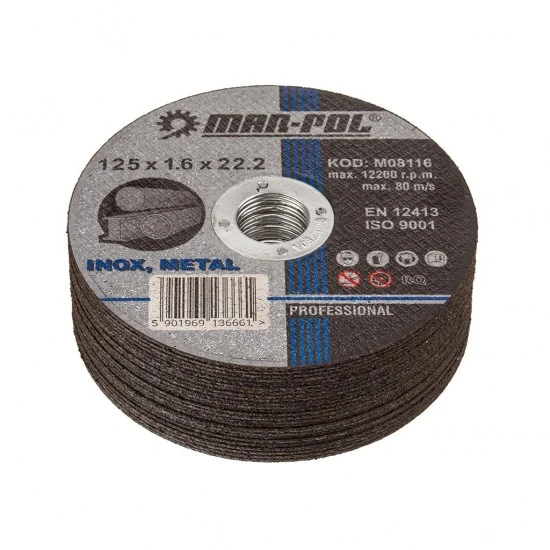 Řezný kotouč na kov 125 x 1.6 x 22.2 mm M08116