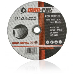 Řezný kotouč na kov 230 x 2.0 x 22.2 mm M08125
