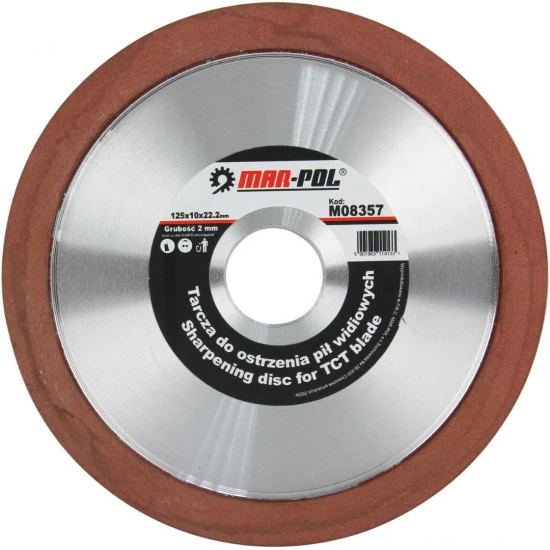 Diamantový brusný kotouč 125x22.2x10 mm do ostřičky pilových kotoučů M08357