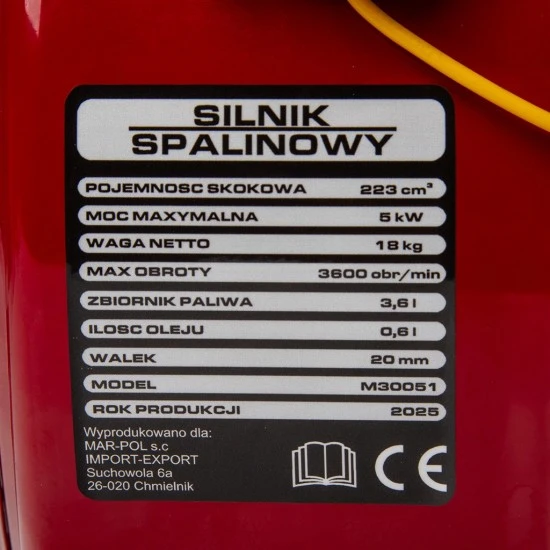 Benzínový motor 7.0 HP 3600ot./min. hřídel 20mm M30051