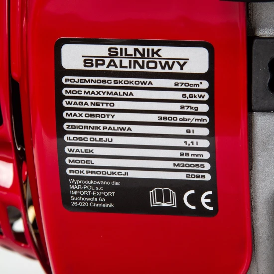 Benzínový motor 9 HP 3600 ot./min. hřídel 25 mm M30055