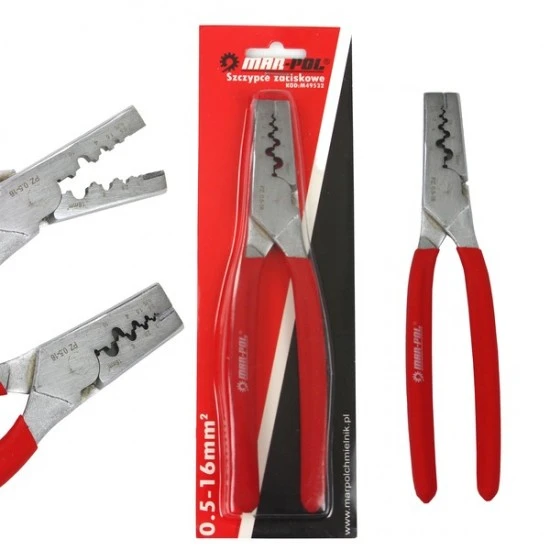 Kleště krimpovací na kabelové koncovky dutinky 0.5-16 mm2 M49532
