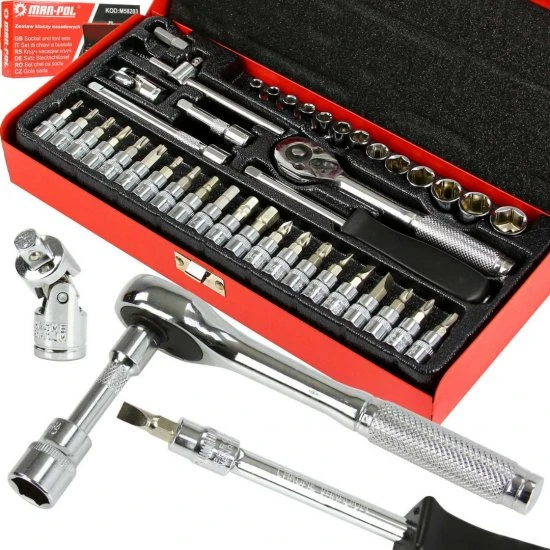 Sada klíčů 4-14mm 1/4" a bitů 42 dílná M58203