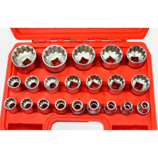 Nástrčné klíče spline 21ks 8-36 mm 1/2" M58267