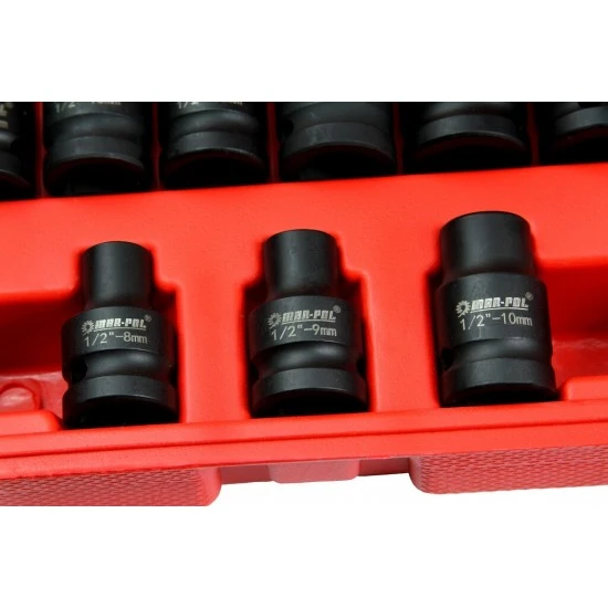 Kované nástrčné klíče 8-32 mm 1/2" 35 dílné M58275
