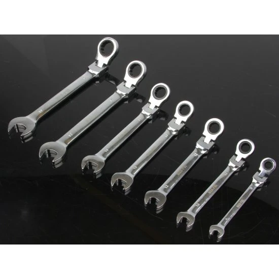 Očko ráčnové klíče kloubové 7ks 8-19mm M58607