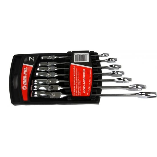 Očko ráčnové klíče kloubové 7ks 8-19mm M58609