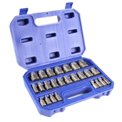 Sada vytahováků na poškozené šrouby 1/8"-7/8" 25 dílná M58661