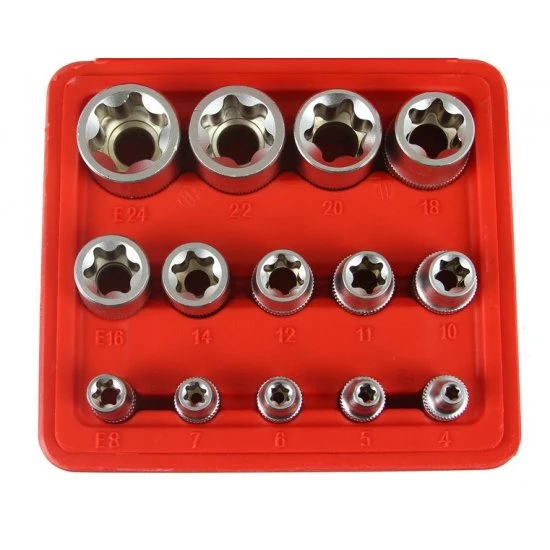 Nástrčné klíče vnitřní torx E4-E24 14ks M66422