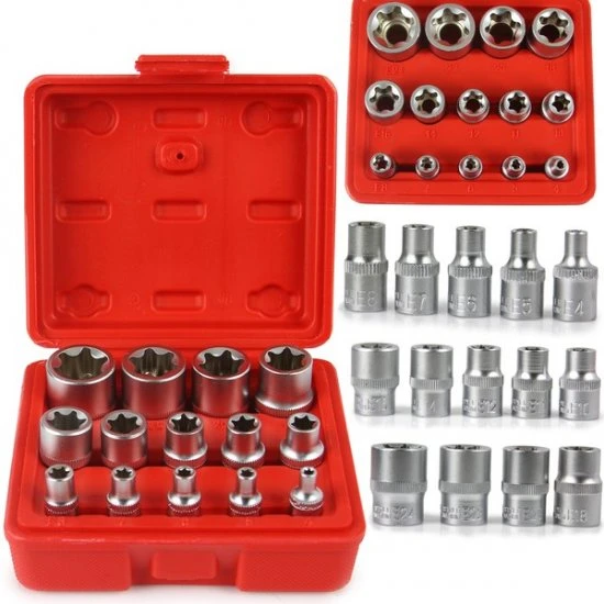 Nástrčné klíče vnitřní torx E4-E24 14ks M66422