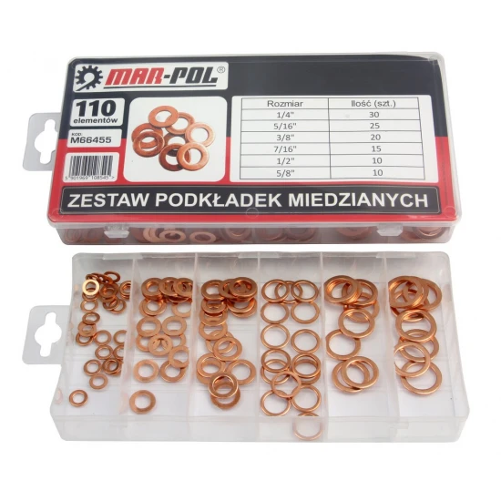 Měděné podložky těsnění 110ks M66455