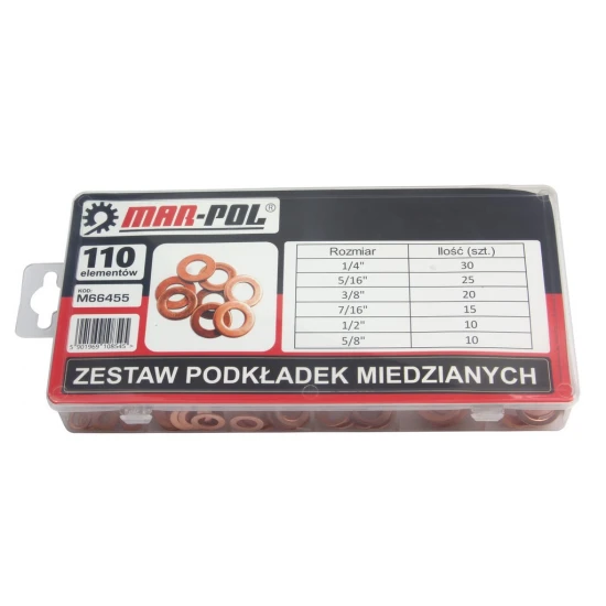 Měděné podložky těsnění 110ks M66455