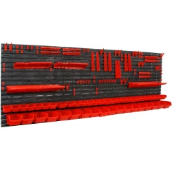 Nástěnný organizér na nářadí 230 x 78 cm 130 dílný M66632