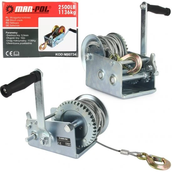 Ruční lanový naviják 1136 kg M80734