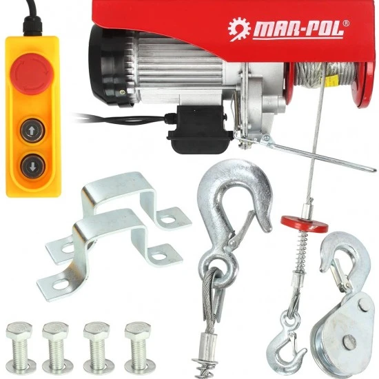 Elektrický lanový naviják 500/999kg 230V M80793