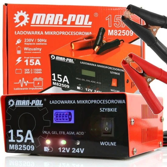 Nabíječka baterií 12/24V 15A M82509