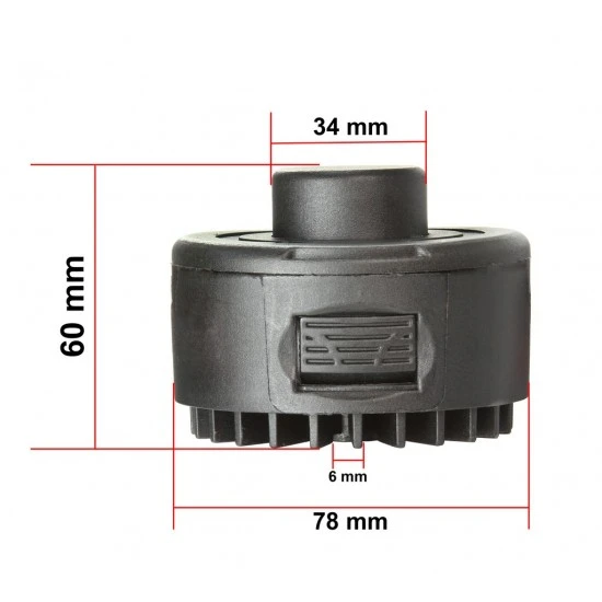 Strunová žací hlava na elektrický křovinořez 6mm M83056