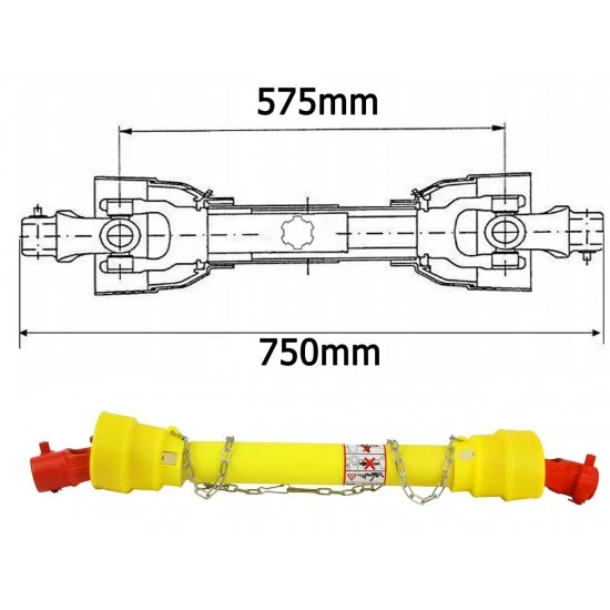 Kloubový hřídel na kardan trubkový 75cm M85195