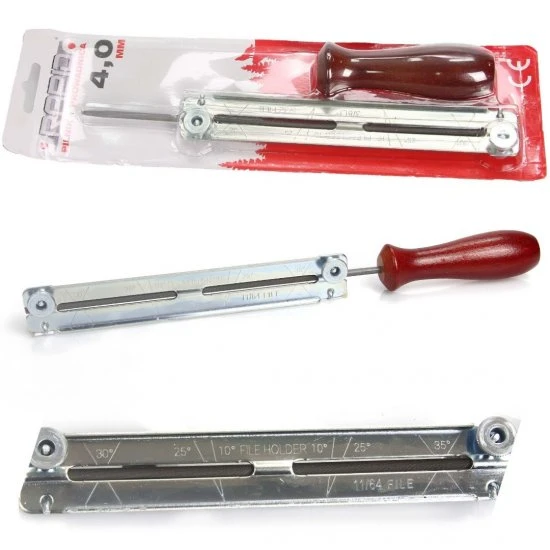 Pilník 4.0mm s vodítkem pro ostření řetězů motorových pil M86685