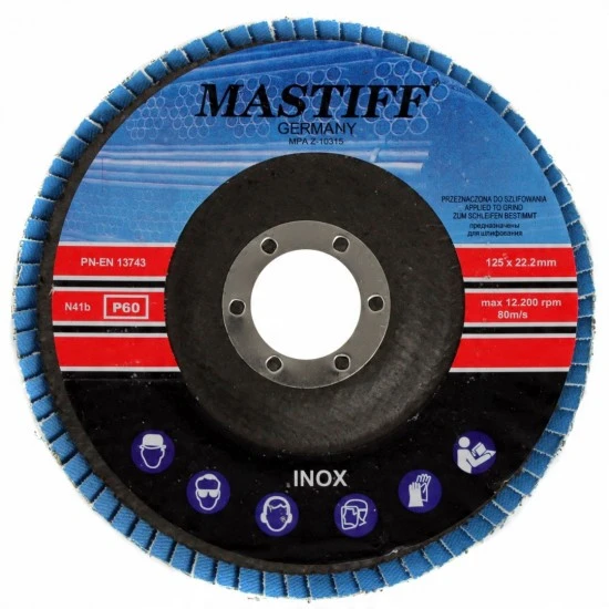 Lamelový brusný kotouč zirkonový 125mm P60 MFZGFD12560