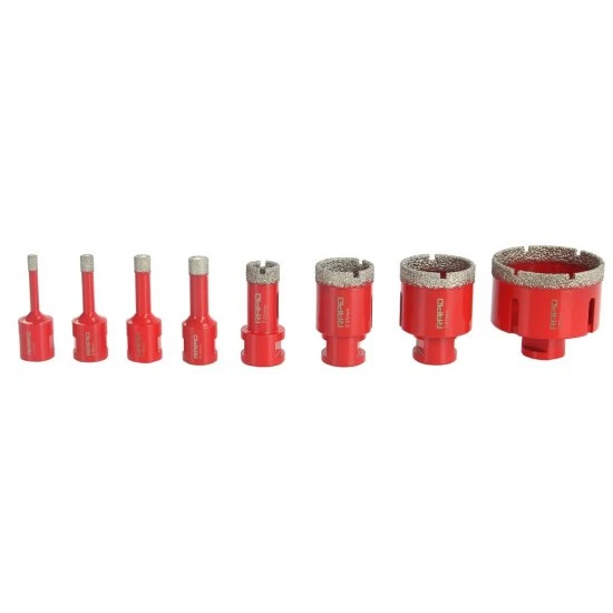 Diamantové vrtáky M14 do dlažby 6-68 mm 8 dílná sada M22594