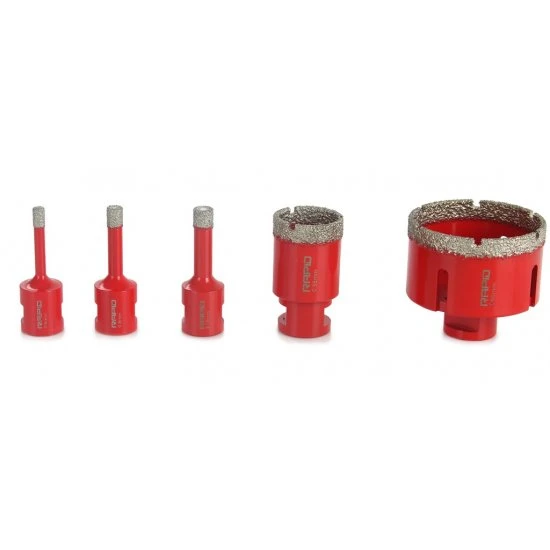 Diamantové vrtáky M14 do dlažby 6-68 mm 5 dílná sada M22595