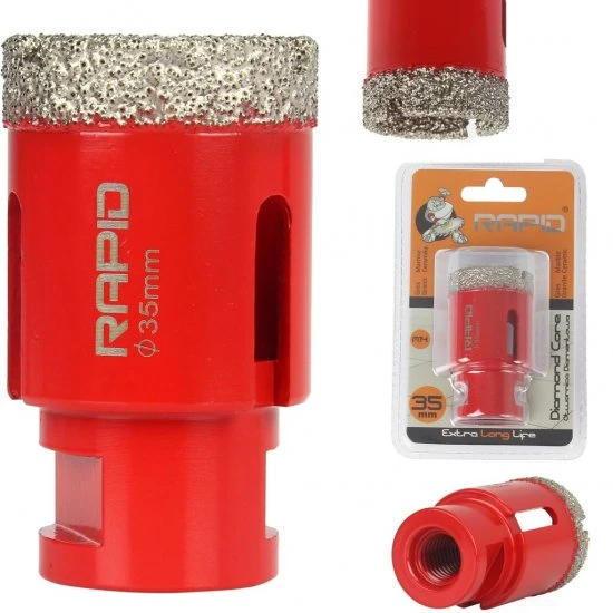 Diamantový vykružovák vrták M14 do dlažby průměr 35 mm M22766