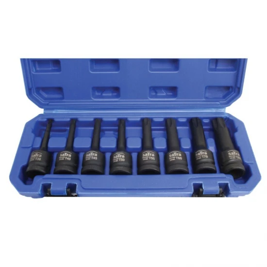 Sada kovaných 1/2" nástavců torx T30-T80 8 dílná S-1MTORX8
